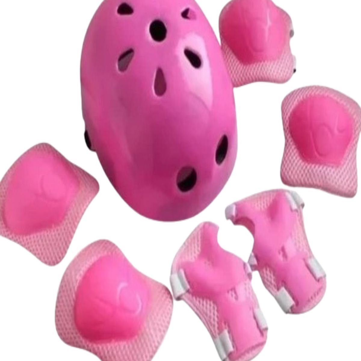 GENERICO - Kit Protección Rosado para Patines Niña Completo