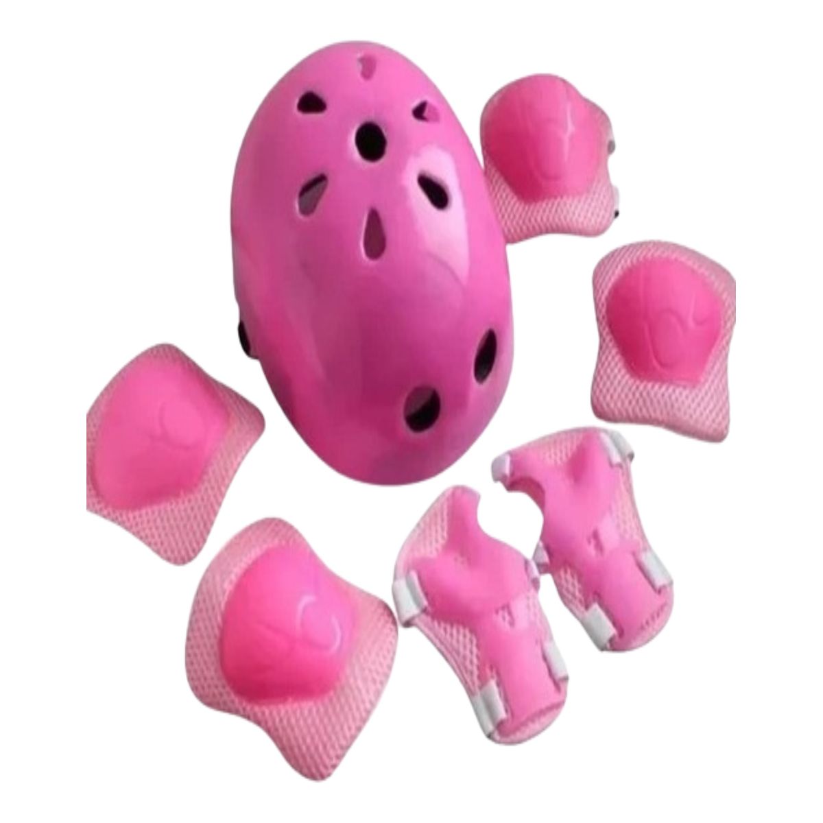 GENERICO - Kit Protección Rosado para Patines Niña Completo