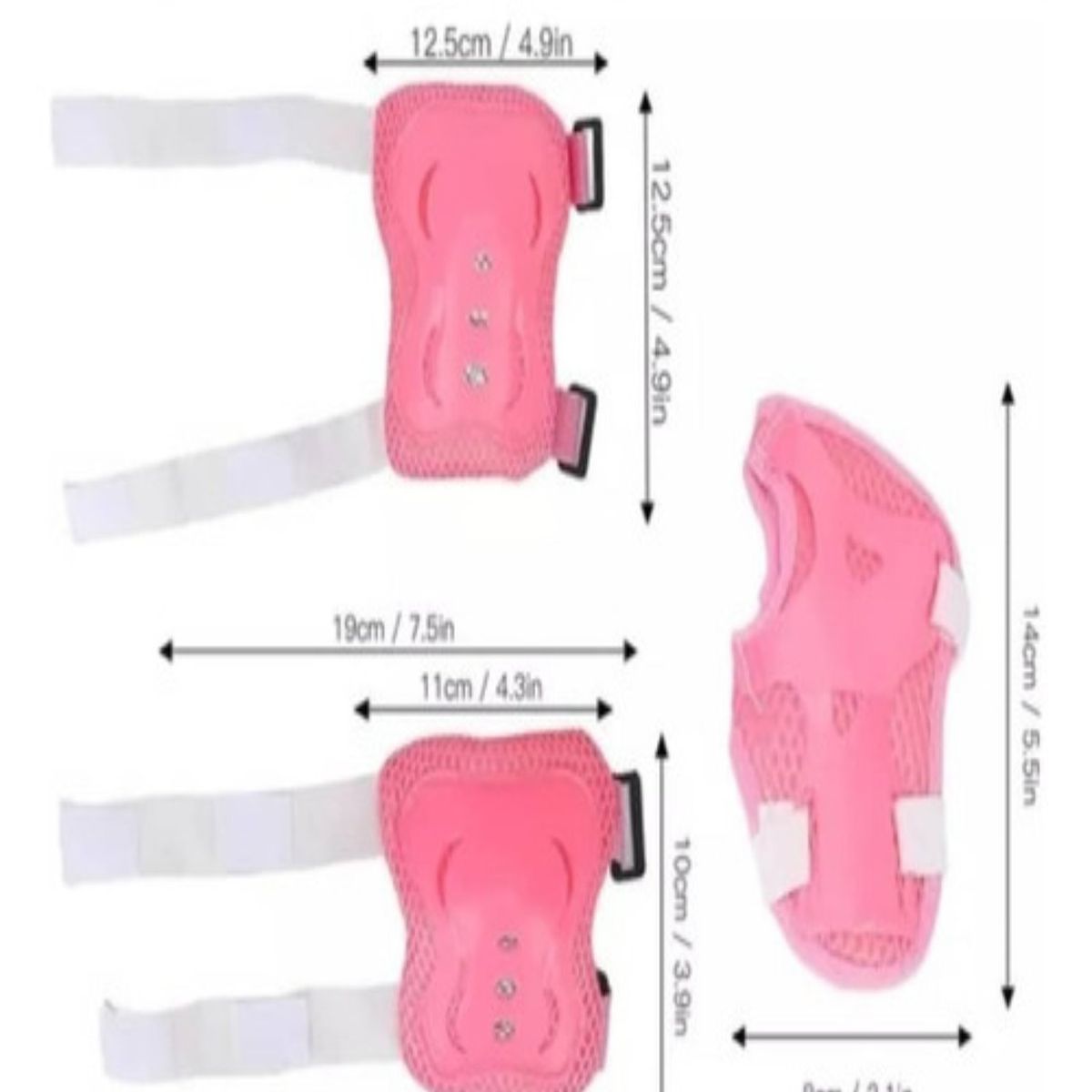 GENERICO - Kit Protección Rosado para Patines Niña Completo