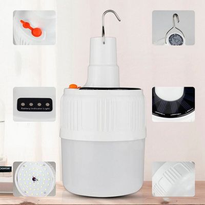 Imagen 2 del producto Ampolleta Solar Led Recargable Para Camping y Emergencia