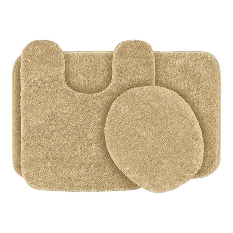 GENERICO - set de baño Juego de baño alfombras de baño cubre tapa wc 3en1