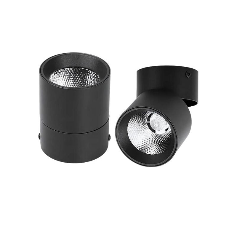 CRUSEC - Focos LED De Techo Moderno Diseño Giratorio 360 - Negro