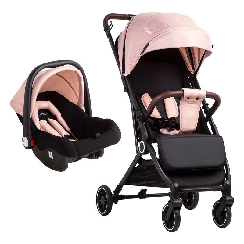 BEBESIT - Coche Maleta Compacto Travel System Soho Rosa Bebesit