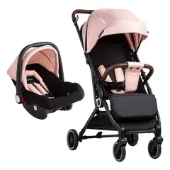 BEBESIT - Coche Maleta Compacto Travel System Soho Rosa
