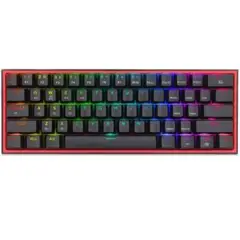 REDRAGON - Teclado Gamer FIZZ PRO K616 RGB Switch Red Inalámbrico Black