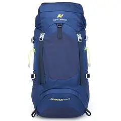 CRUSEC - Mochila Senderismo 65L Montañismo Impermeable Azul
