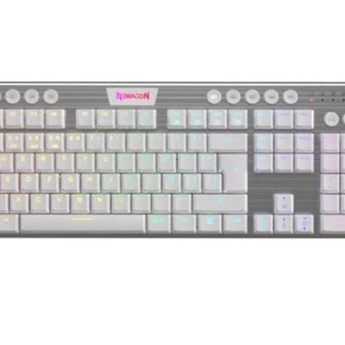 REDRAGON - Teclado Gamer - Redragon Horus K618 - RGB Inalámbrico Red Switch White