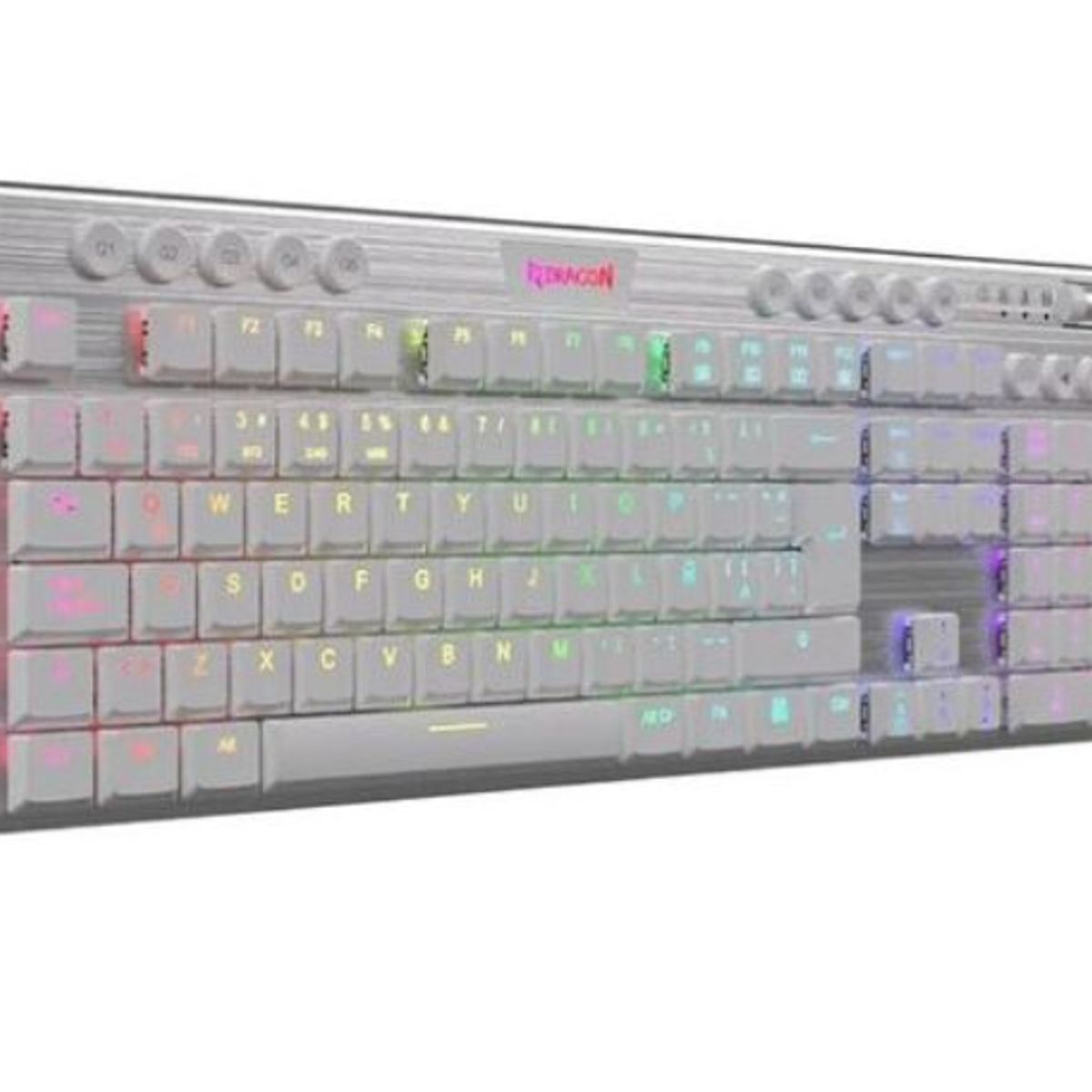 REDRAGON - Teclado Gamer - Redragon Horus K618 - RGB Inalámbrico Red Switch White