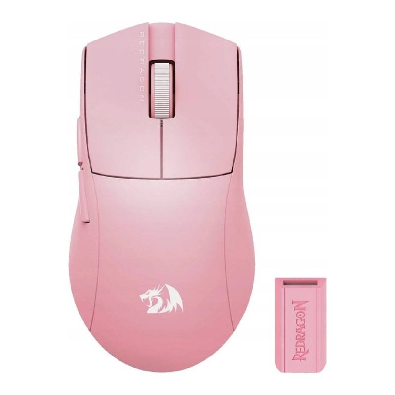 REDRAGON - Mouse Wireless Redragon Ultra Light K1ng Pro M916 4K Rosado