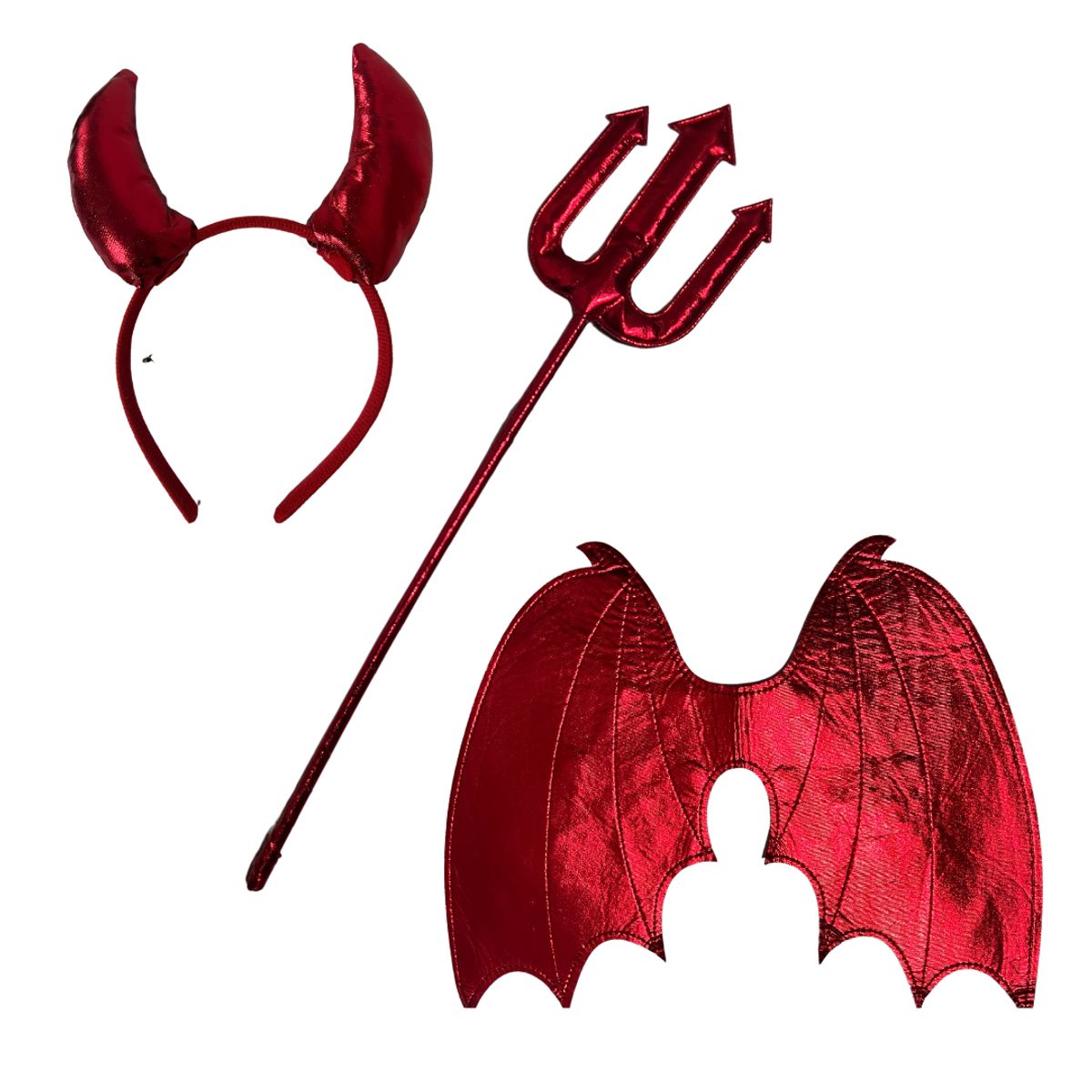 GENERICO - Set Disfraz Diabla Mujer3 Piezas Halloween