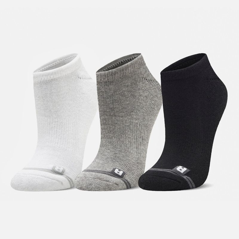LIPPI - Calcetines Unisex Logo Lippi No Show Negro/Blanco/Gris Lippi