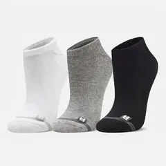 LIPPI - Calcetines Unisex Logo No Show Negro/Blanco/Gris