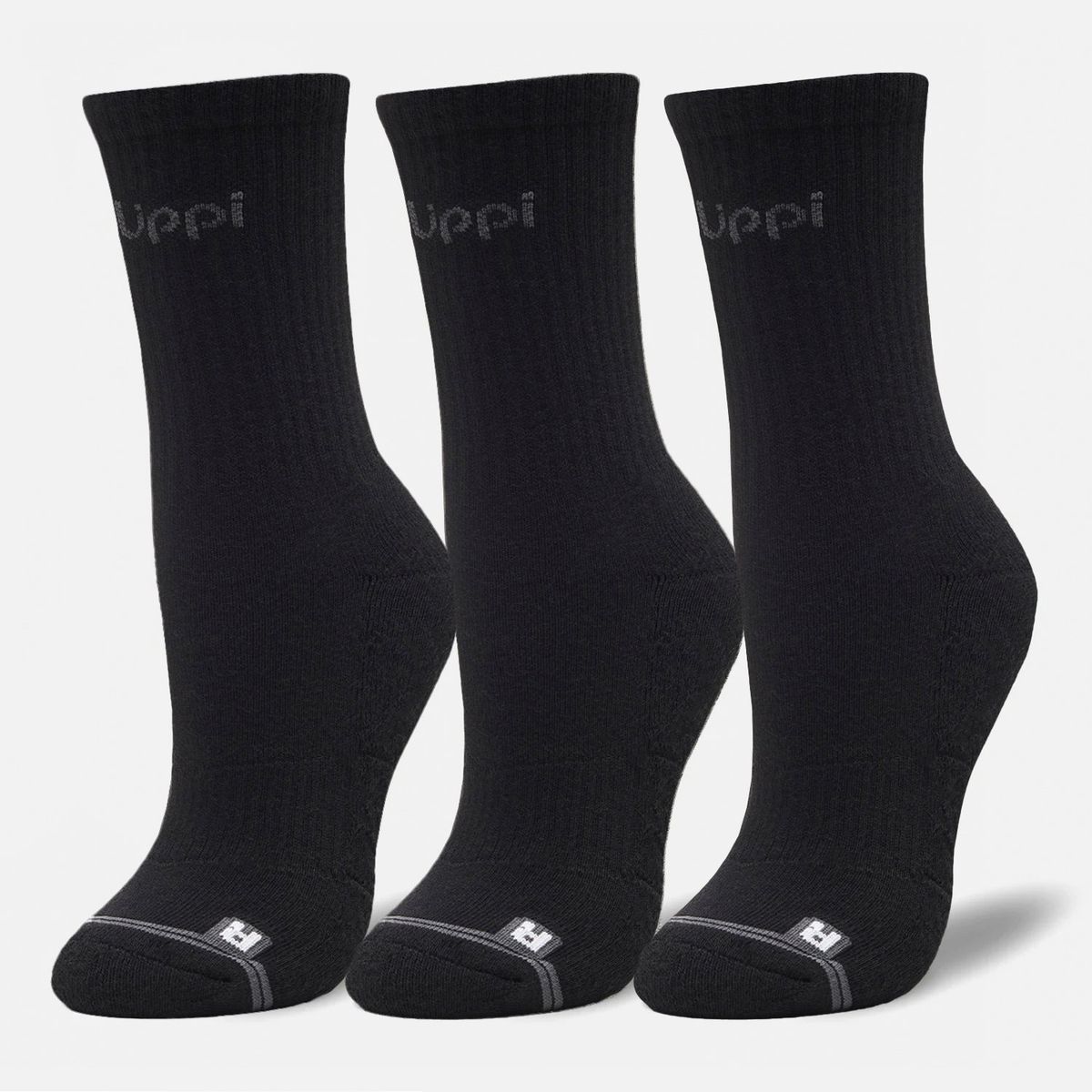 LIPPI - Calcetines Unisex Logo Lippi Pack Mid Negro Lippi_.