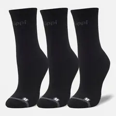 LIPPI - Calcetines Unisex Logo Pack Mid Negro
