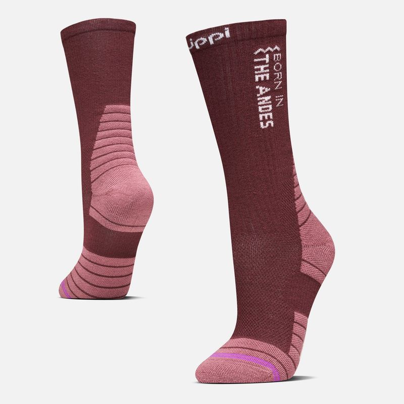 LIPPI - Calcetines Mujer Trekking Light Socks Burdeo Lippi
