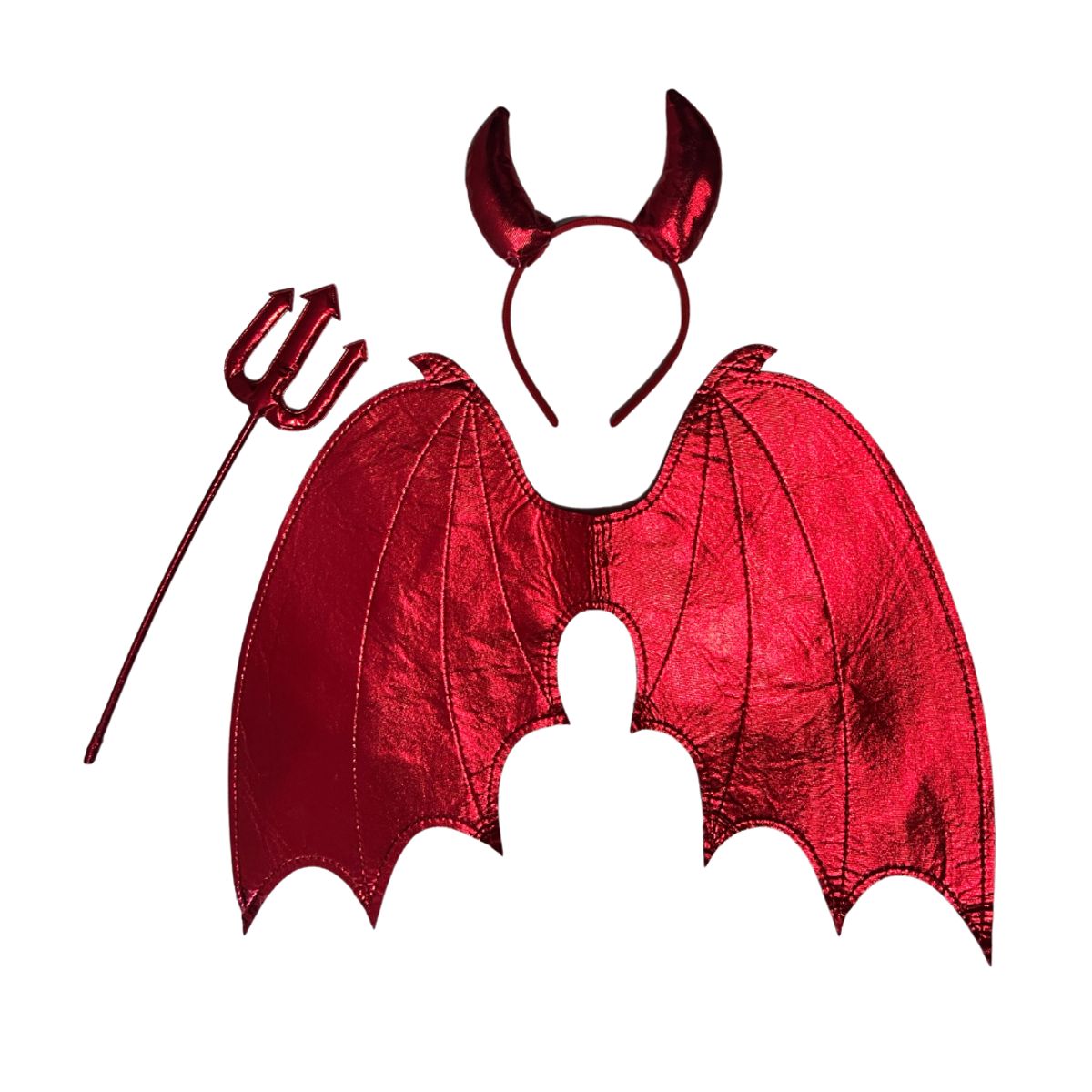 GENERICO - Set Disfraz Diabla Mujer 3 Piezas Halloween