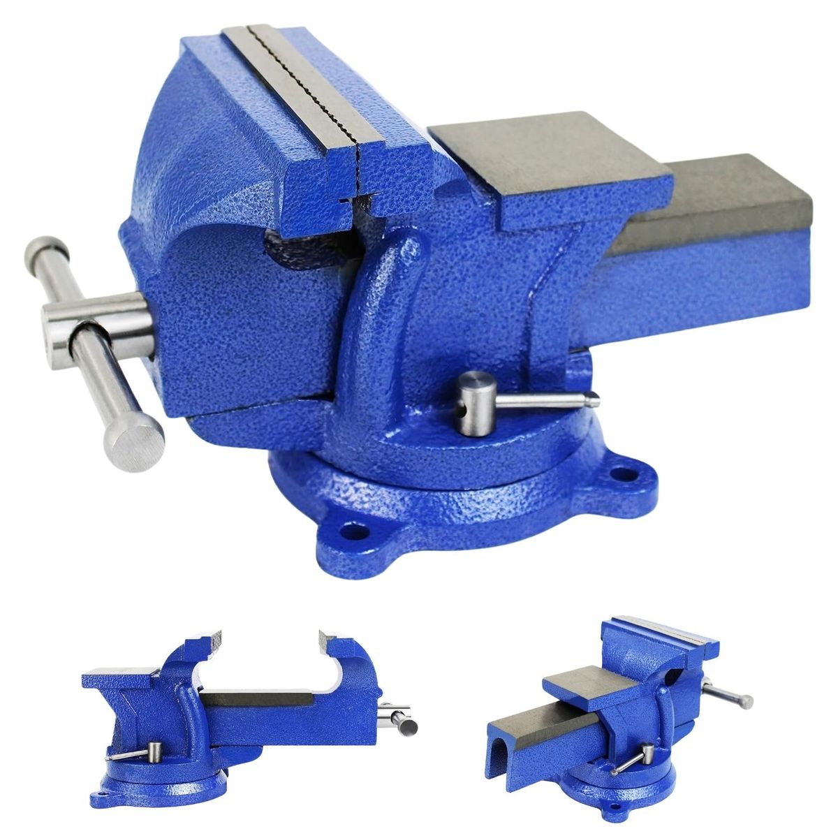 GENERICO - Tornillo Mecánico Tornillo Banco 4 Base Gira 360° Yunque