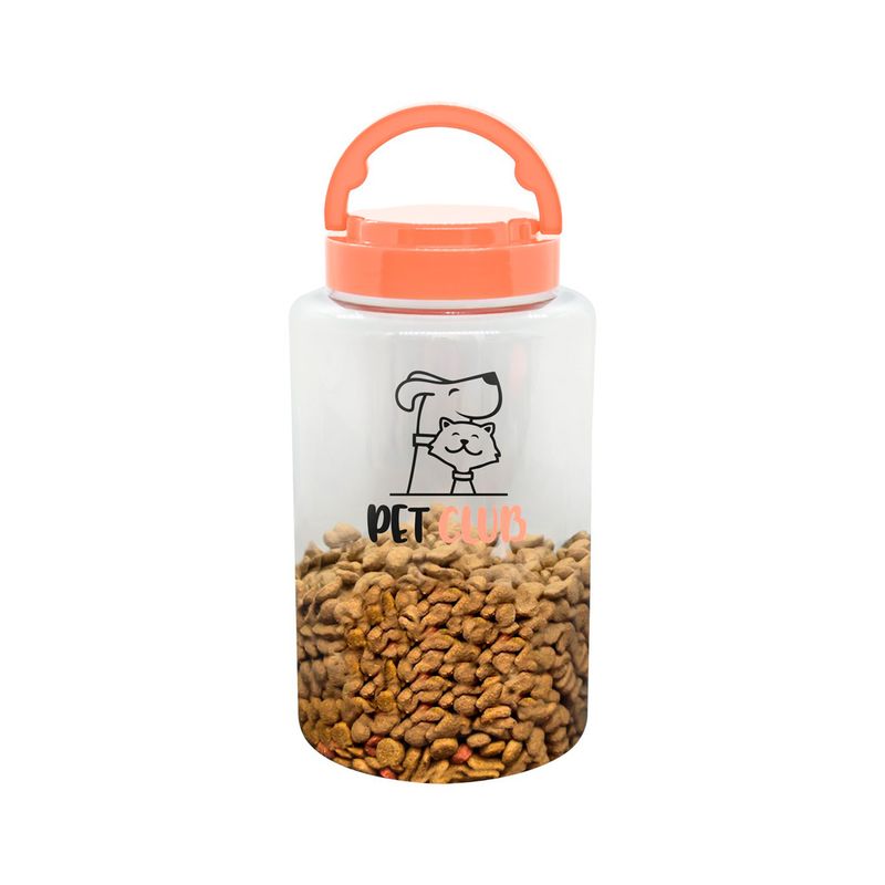 GENERICO - Contenedor Alimento Mascota Pet Club 4 Litros Rosado