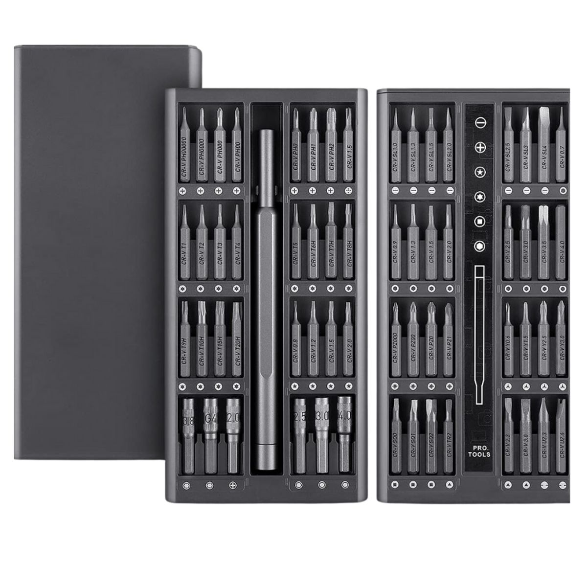 GENERICO - Kit Destornillador Precision Set 63 Piezas Profesional Cr-v