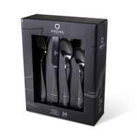 Juego De Cubiertos Premium Black Acero Inoxidable