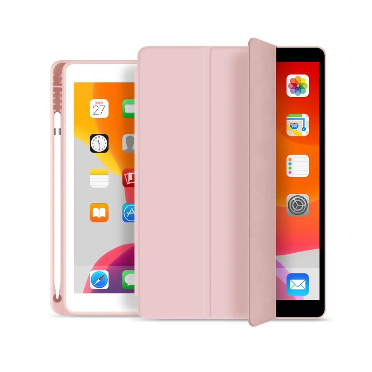 GENERICO - Carcasa Smart cover Ipad Pro 11 con ranura lápiz / Rosa