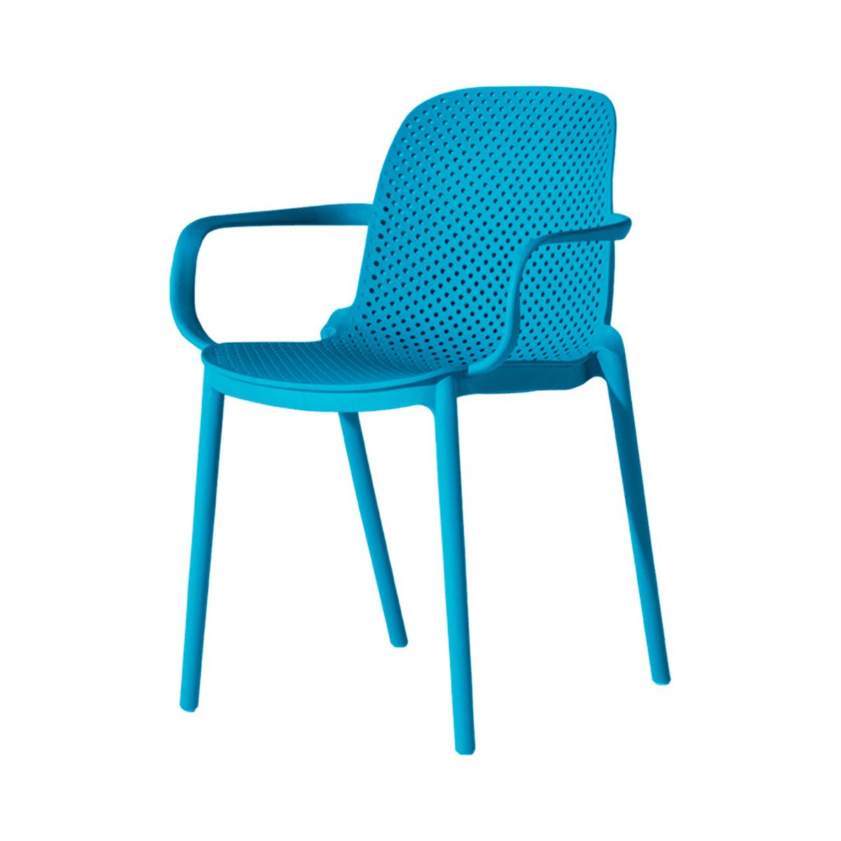 GENERICO - Silla Comedor Art Berlin Con Brazos Azul