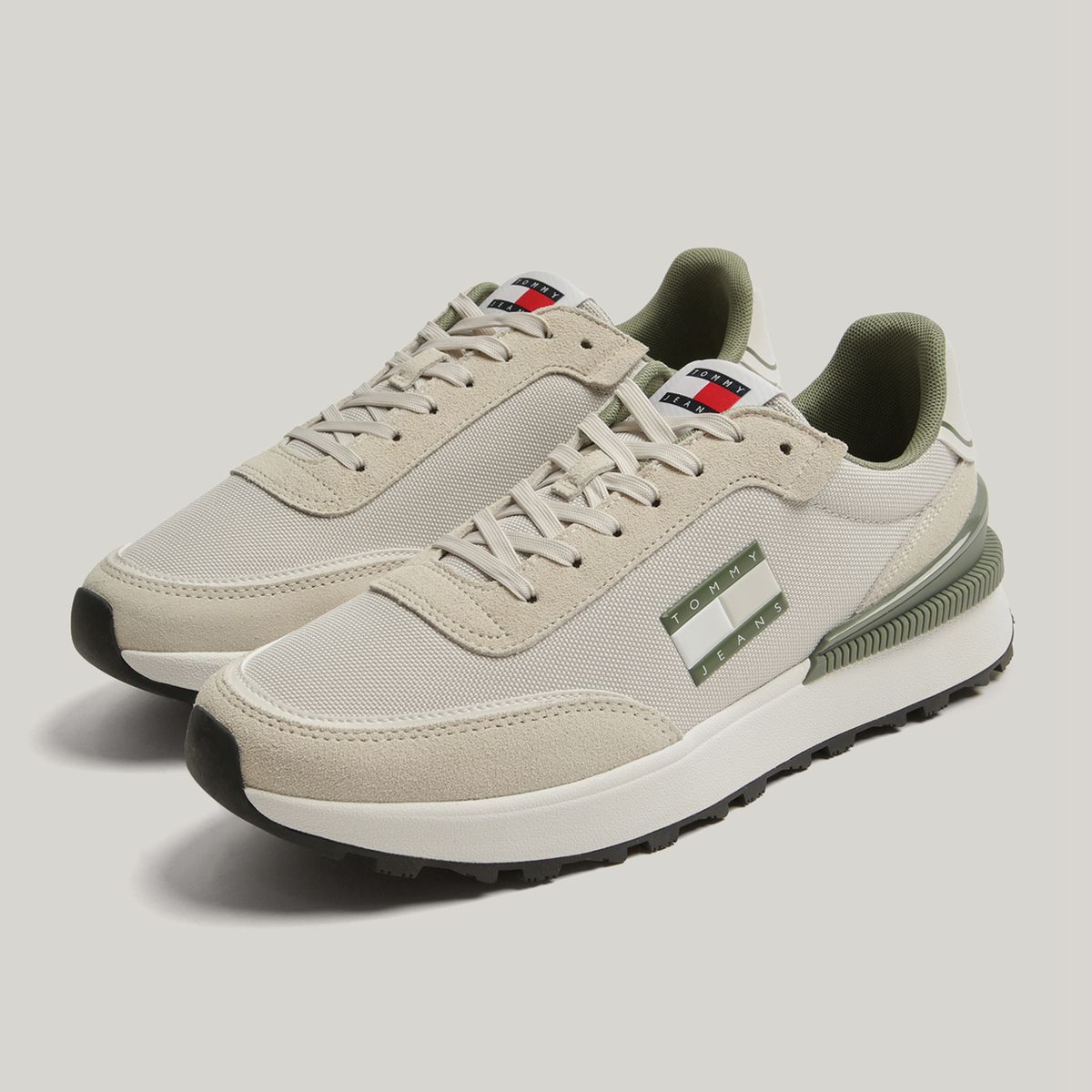 TOMMY HILFIGER - Zapatillas De Running Técnicas Essential Beige Tommy Hilfiger