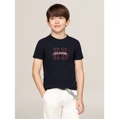 TOMMY HILFIGER - Polera Con Logo Del Monotype Azul
