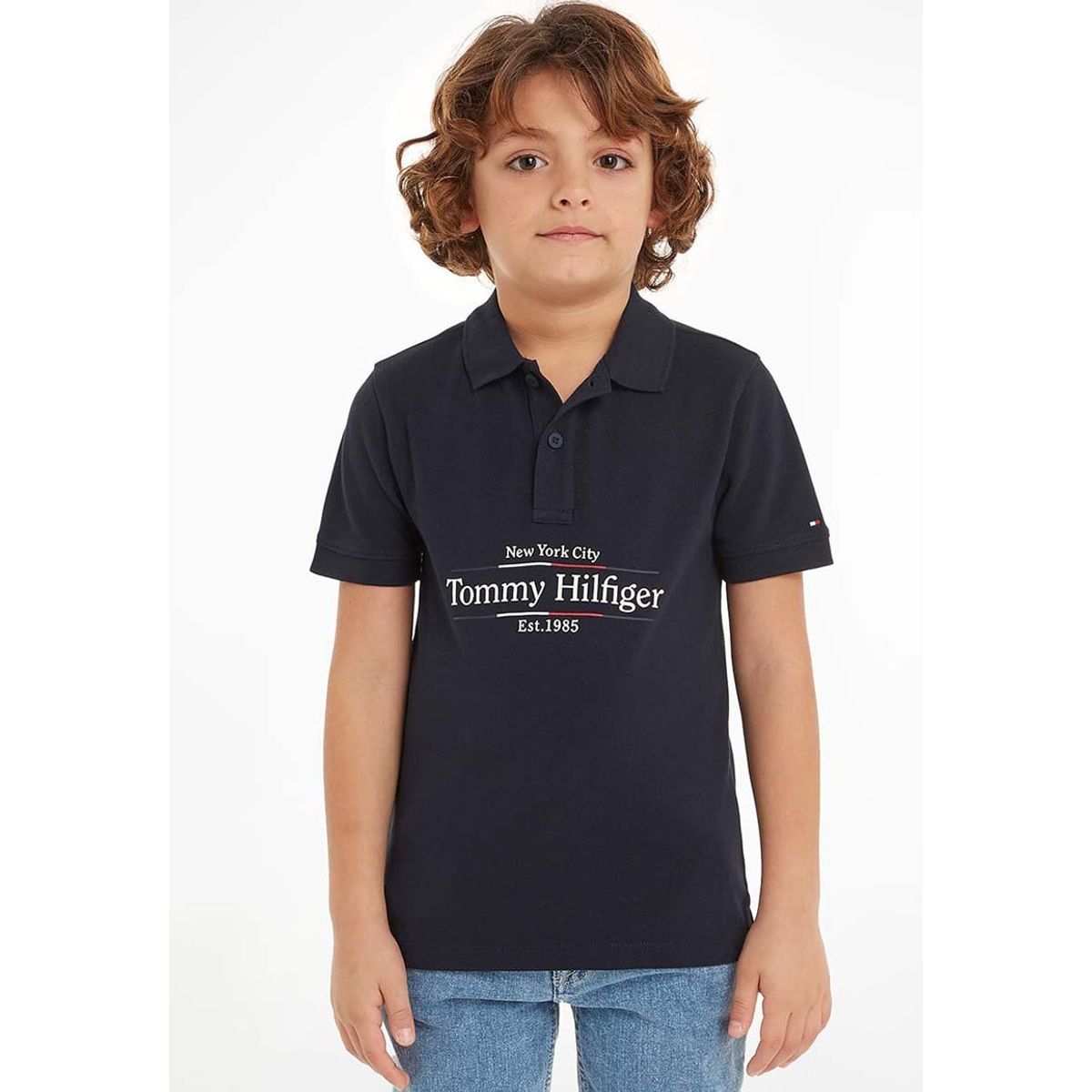 TOMMY HILFIGER - Polo Icon De Corte Regular Azul Tommy Hilfiger