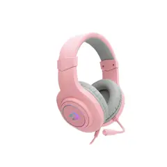 REDRAGON - Audífonos Gamer Hylas H260 RGB Over-Ear Jack 35mm Pink