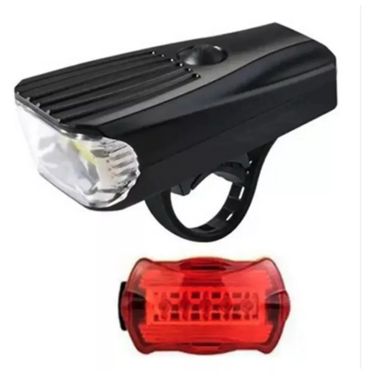 GENERICO - Set Luz Bicicleta Delantera Y Trasera  Cob Y Led