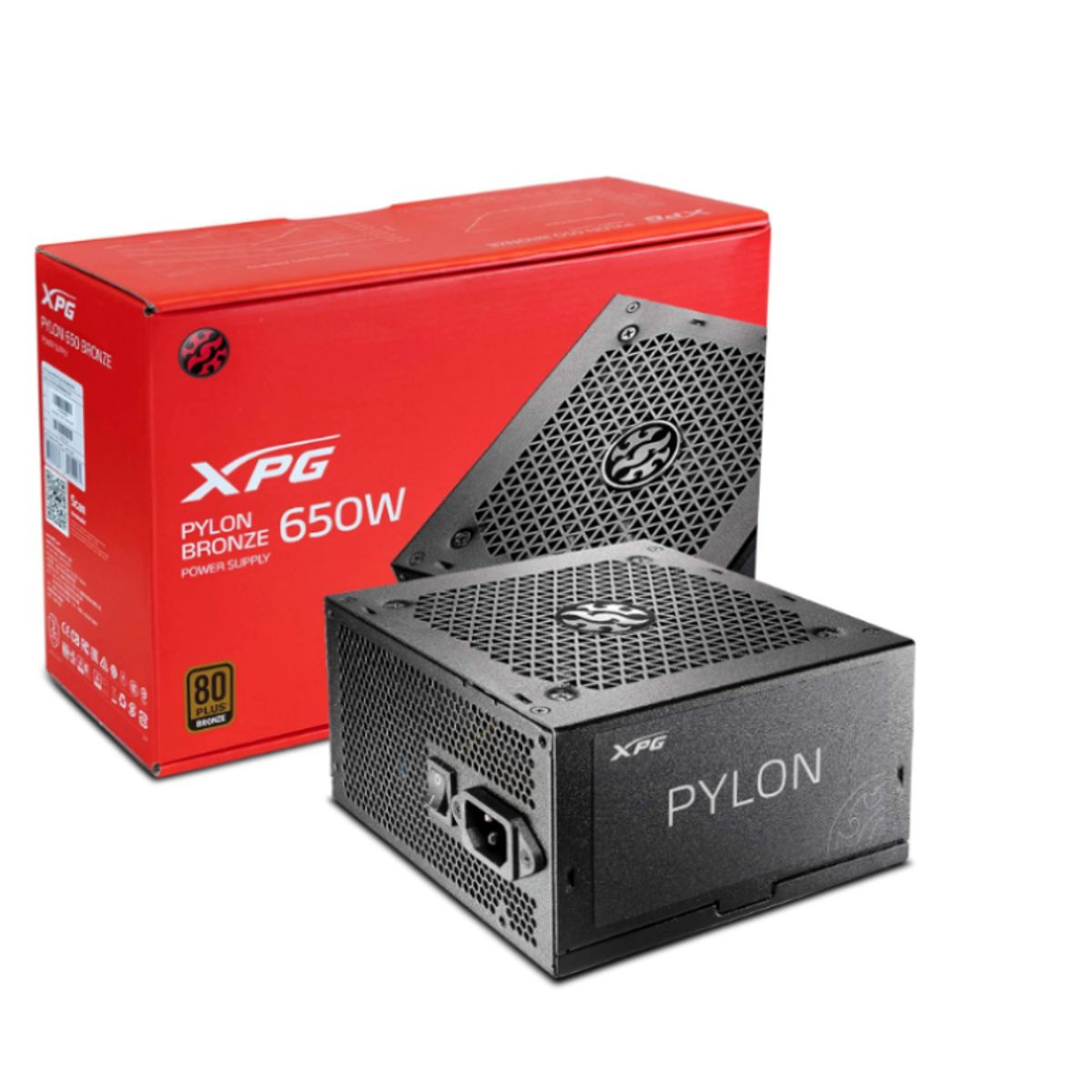 XPG - Fuente de Poder 650W - XPG PYLON 650B - 80 Plus Bronze - ATX - Black