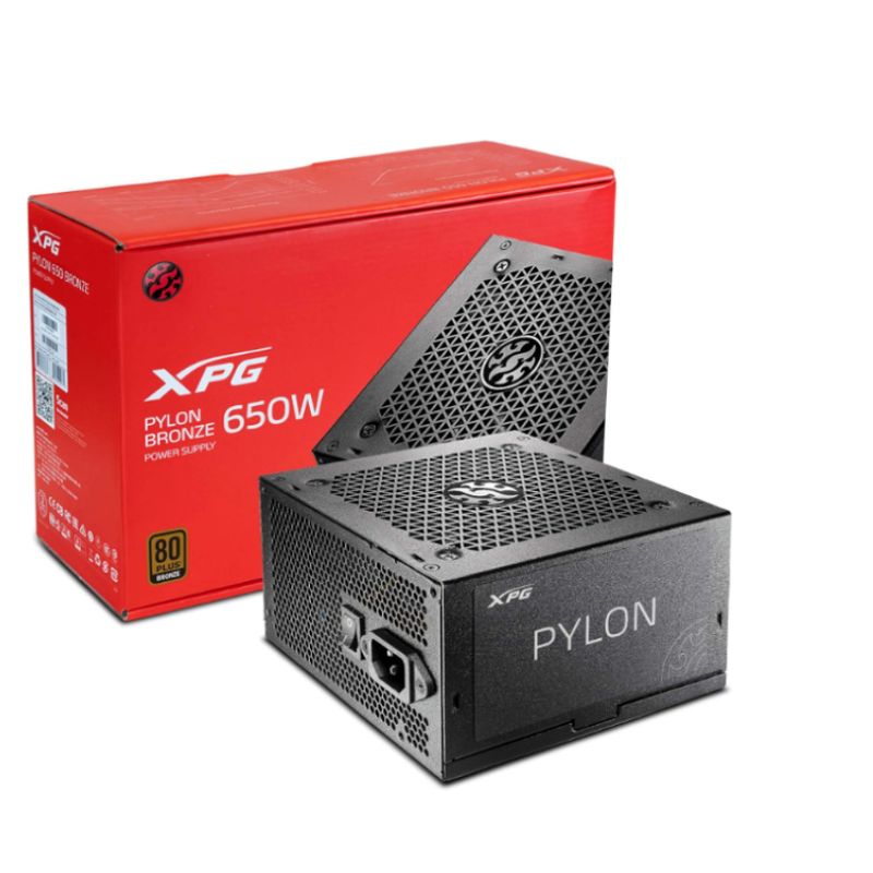 XPG - Fuente de Poder 650W - XPG PYLON 650B - 80 Plus Bronze - ATX - Black