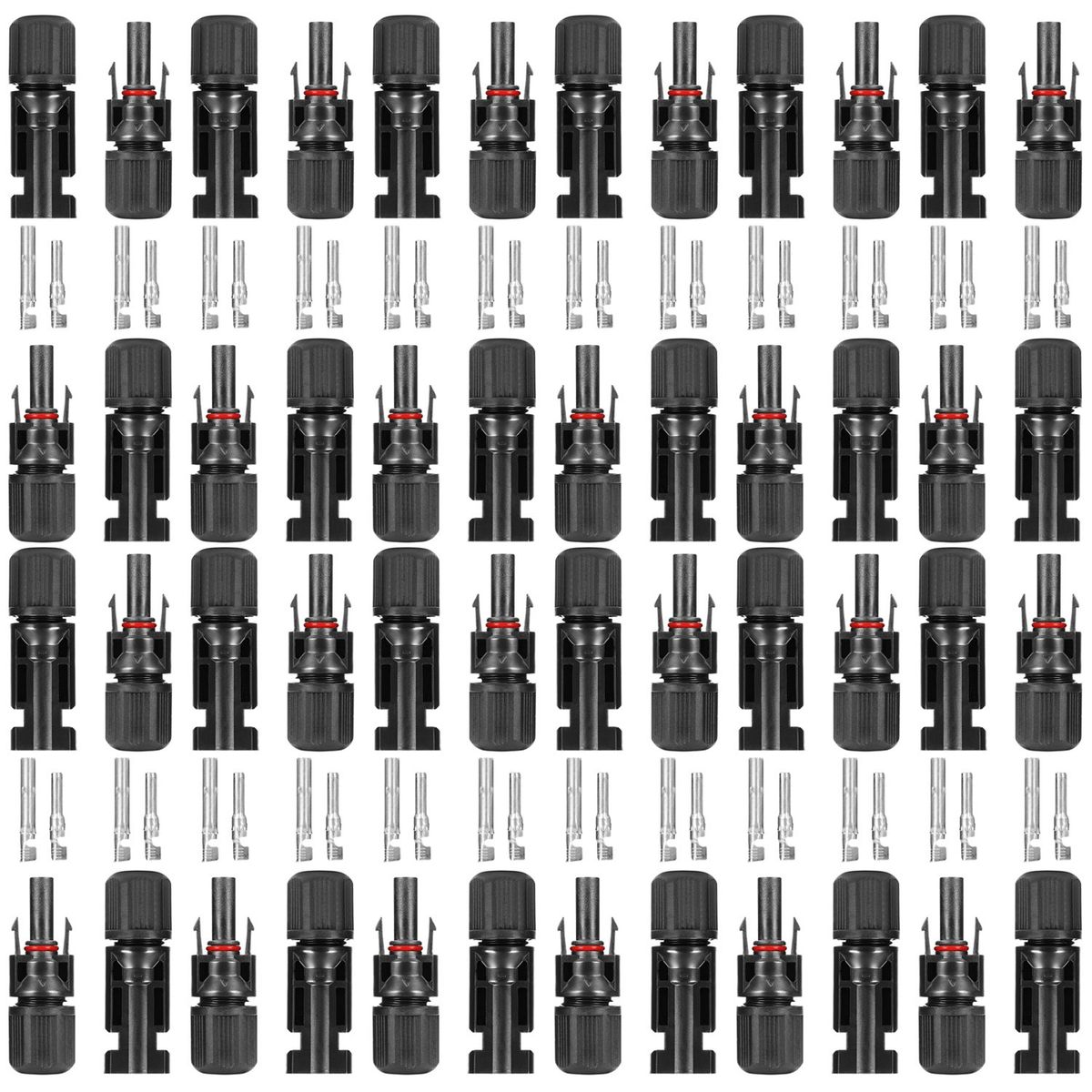 SOLIOT - 100 Pares Conector Mc4 Macho Hembra Solar