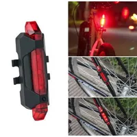 Luz led Bicicleta Trasera usb recargable Color Rojo