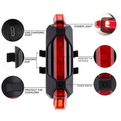 Imagen 2 del producto Luz led Bicicleta Trasera usb recargable Color Rojo