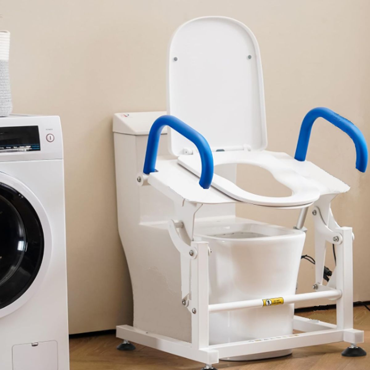 GENERICO - Elevador Inodoro eléctrico con tapa, blanco y control remoto, personas hasta 95 kg