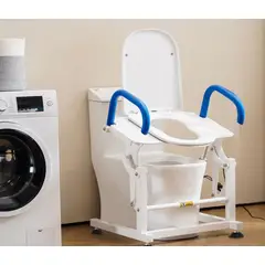 GENERICO - Elevador Inodoro eléctrico con tapa, blanco y control remoto, personas hasta 95 kg