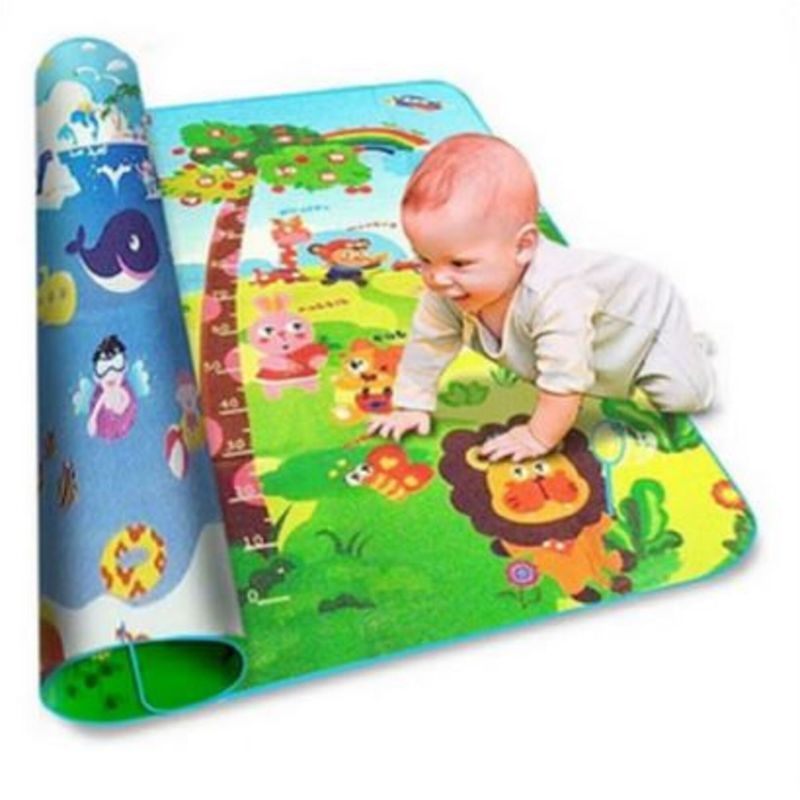 GENERICO - Alfombra antigolpes Reversible para niños bebes Con Bolso