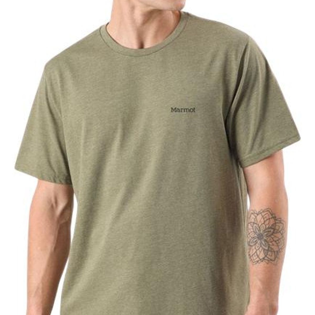 MARMOT - Polera Woodcut Tee Hombre Verde