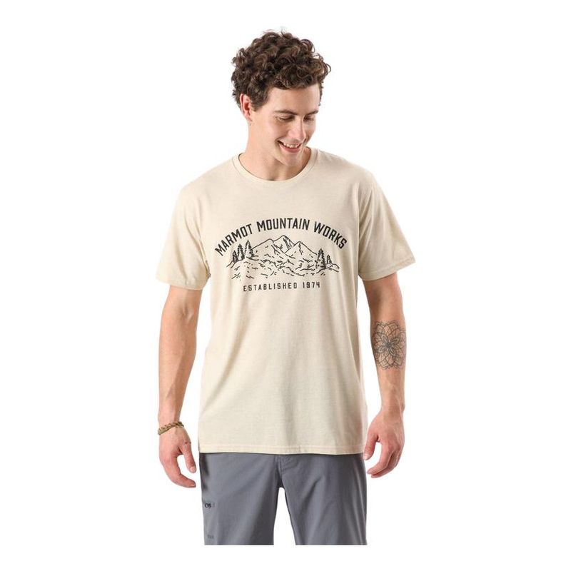 MARMOT - Polera Mountain Works Tee Hombre Beige