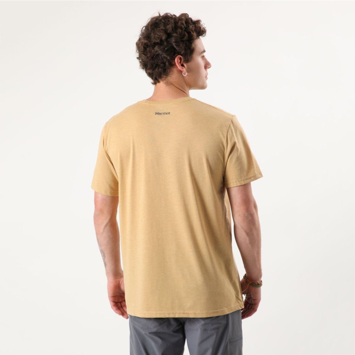 MARMOT - Polera Chest Logo Tee Hombre Amarillo