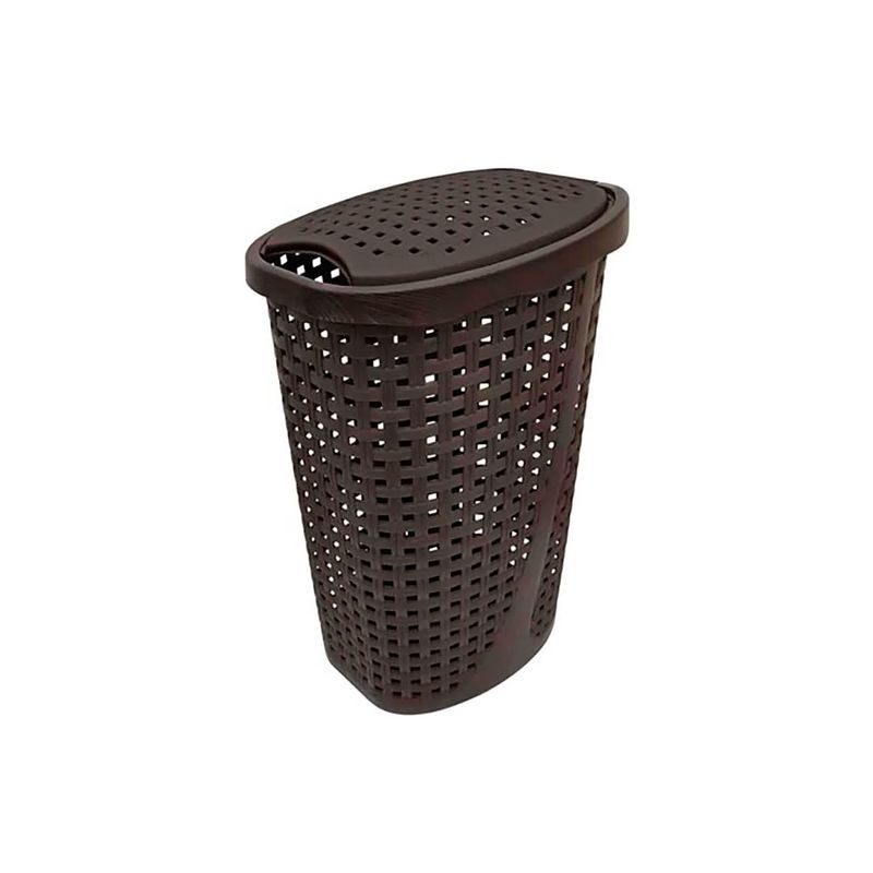 GENERICO - Cesto de Ropa Ratan Oval 10kg Cafe