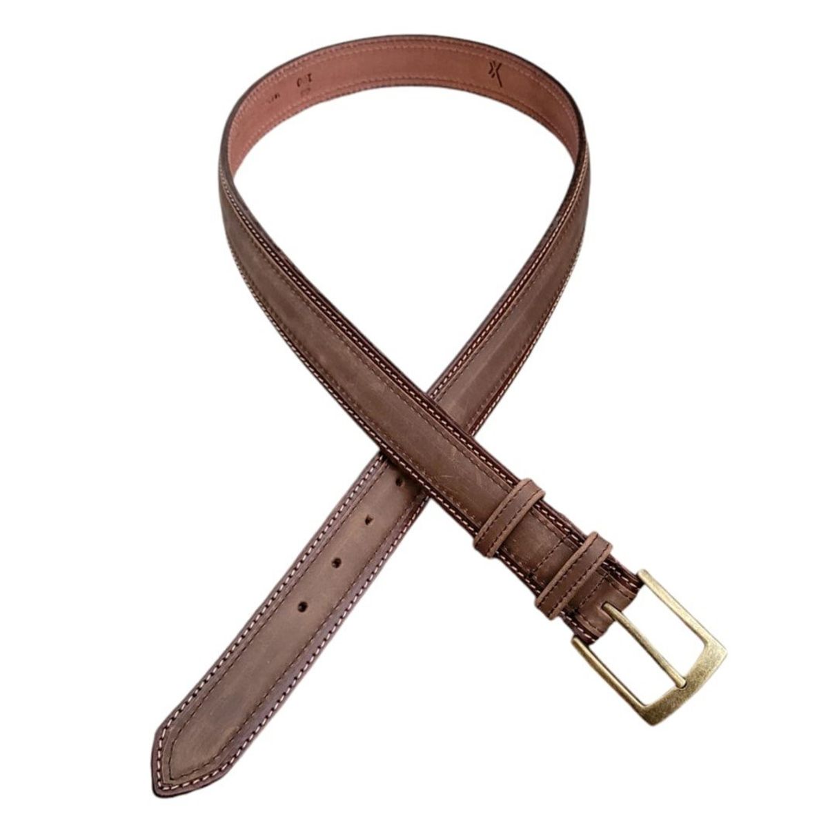 XONA DISEÑO - Cinturón Hombre Cuero Rústico Café