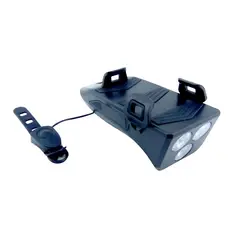 OEM - LUZ BICI DELANTERA 3 LED MOD FH-5501 + BOCINA + POWER BAK