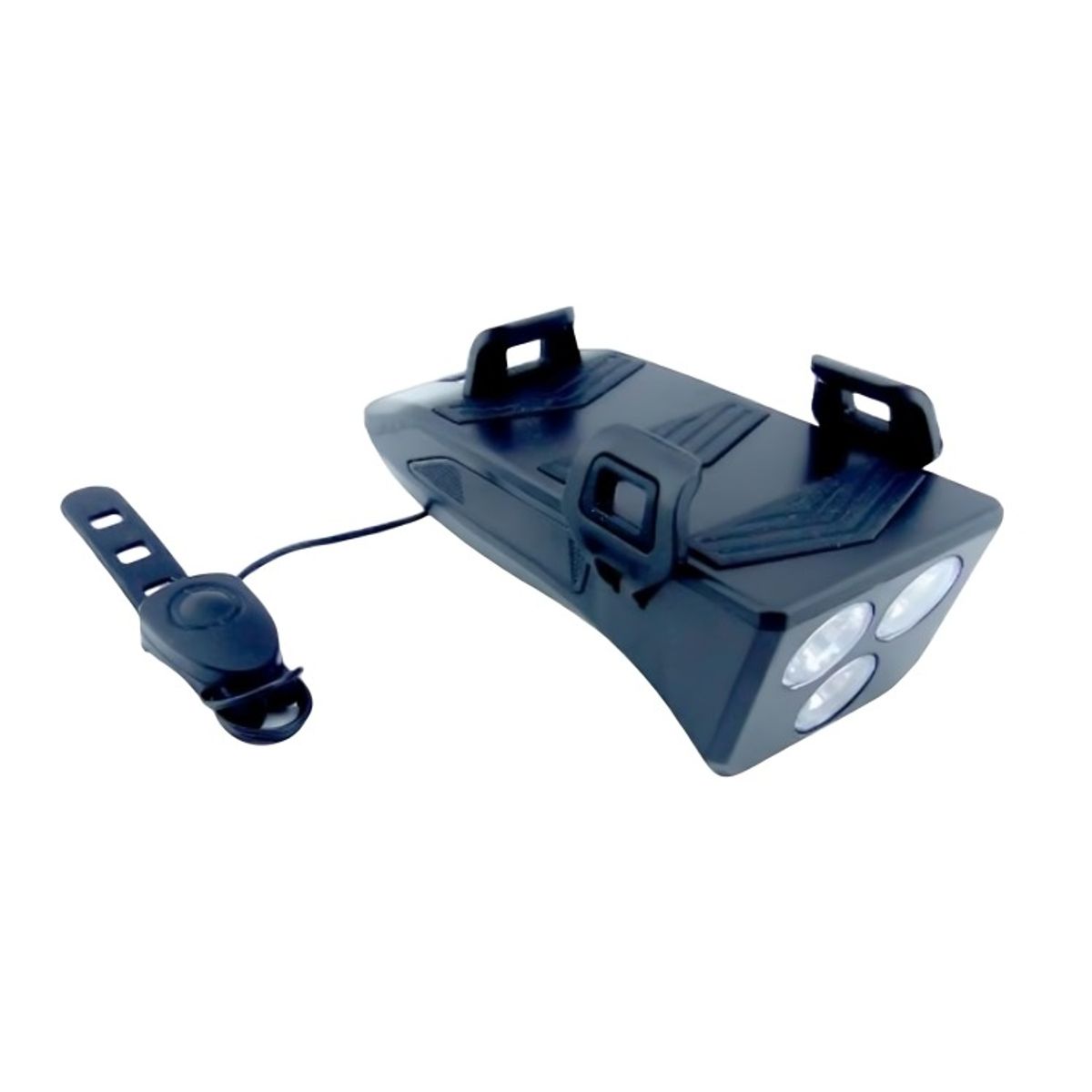 OEM - LUZ BICI DELANTERA 3 LED MOD FH-5501 + BOCINA + POWER BAK