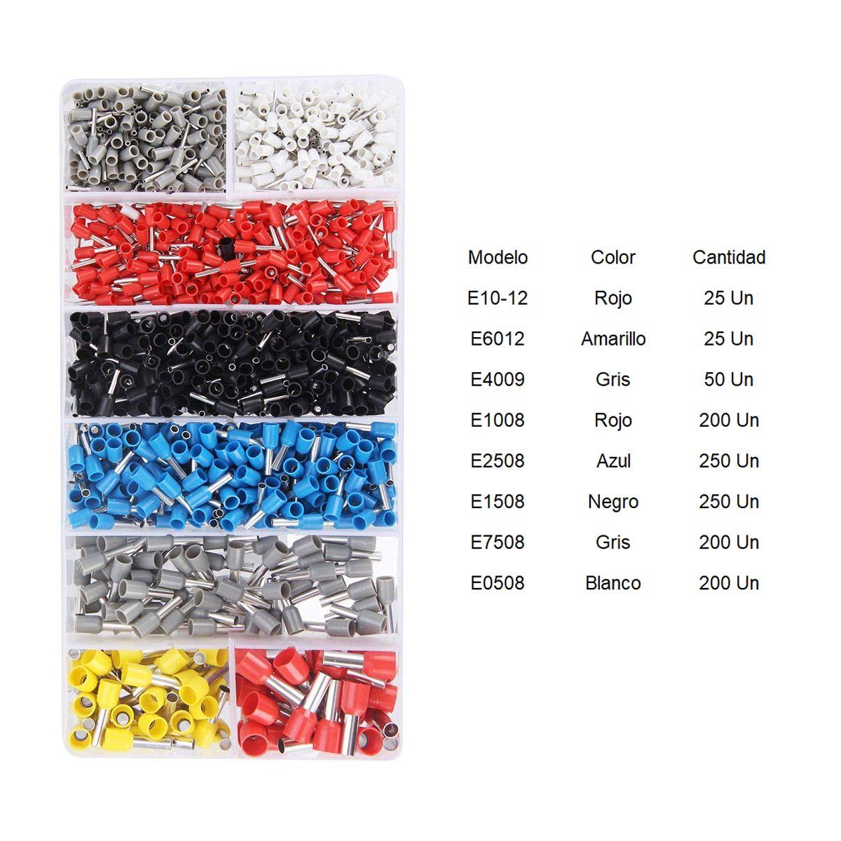SOLIOT - Pack 1200 Terminales Ferrule Con Caja