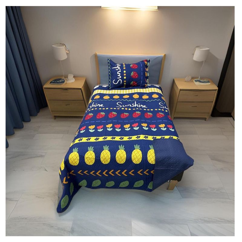 GENERICO - Cubrecama Delgado Quilt De Verano Estampados 2 Plazas