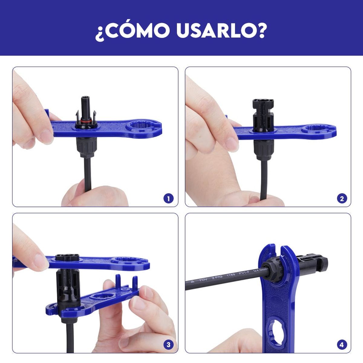 SOLIOT - Par De Llaves Inglesa Para Conectores Mc4