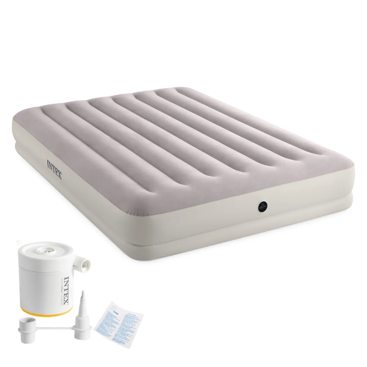 INTEX - Colchón Inflable Intex 2 Plazas 152x203x30 Cm Prestige Mid-Rise + Inflador USB150